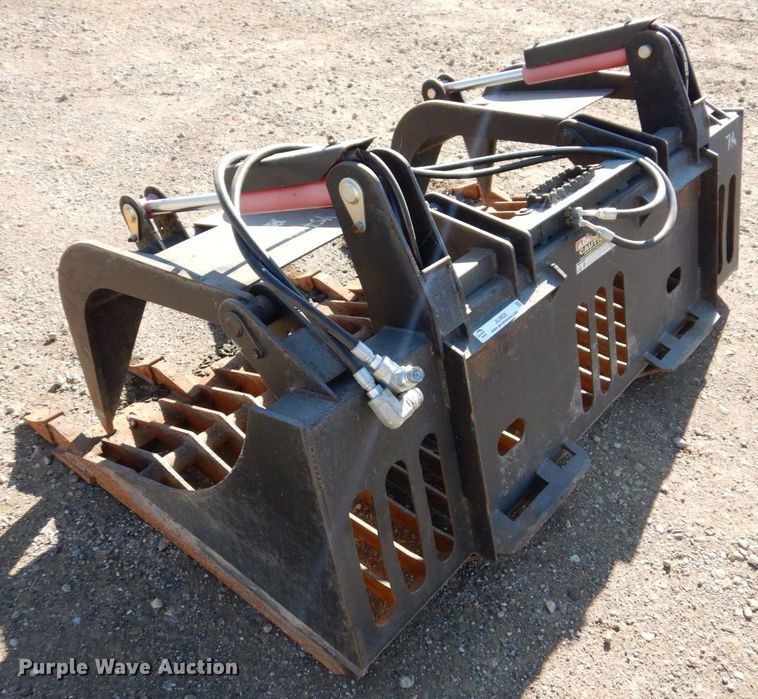 image for item JL9829 72"W skid steer grapple bucket