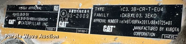 image for item JU9864 2017 Caterpillar 289D  tracked skid steer loader