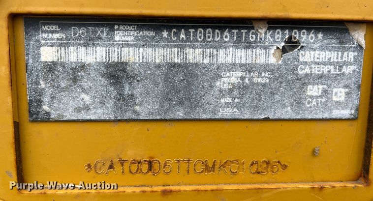 image for item JU9867 2012 Caterpillar D6T XL  dozer