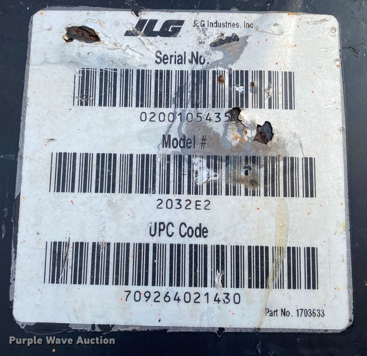 image for item JW9297 JLG 2032E2  scissor lift