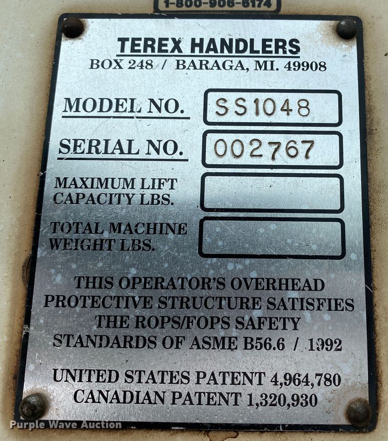 image for item JW9305 Terex SS1048  telehandler