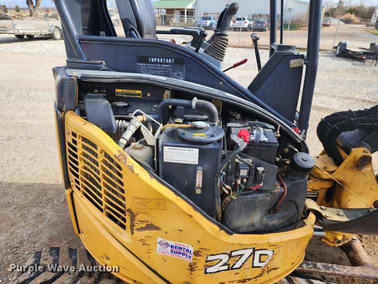 image for item JW9953 2013 John Deere 27D  mini excavator