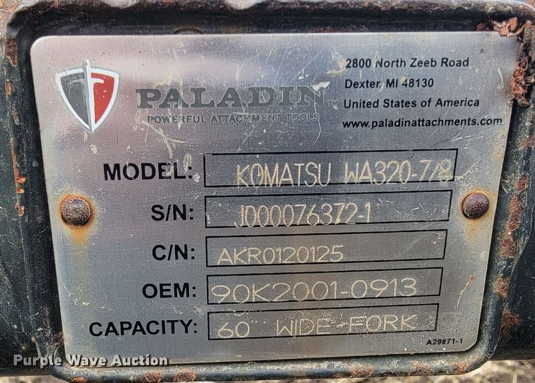 image for item KB9939 2007 Komatsu WA200-5  wheel loader