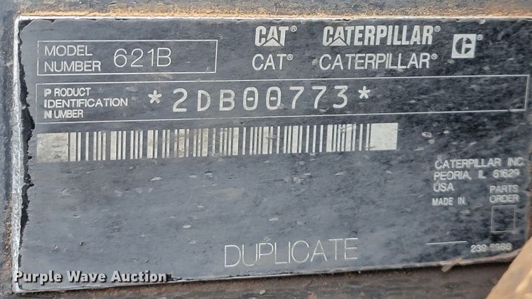 image for item KB9941 1985 Caterpillar 621B  conventional scraper