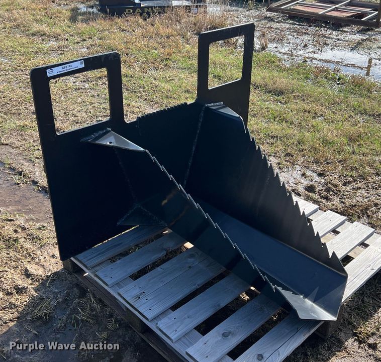 Skid steer stump bucket in Chouteau, OK Item KF9742 sold Purple Wave
