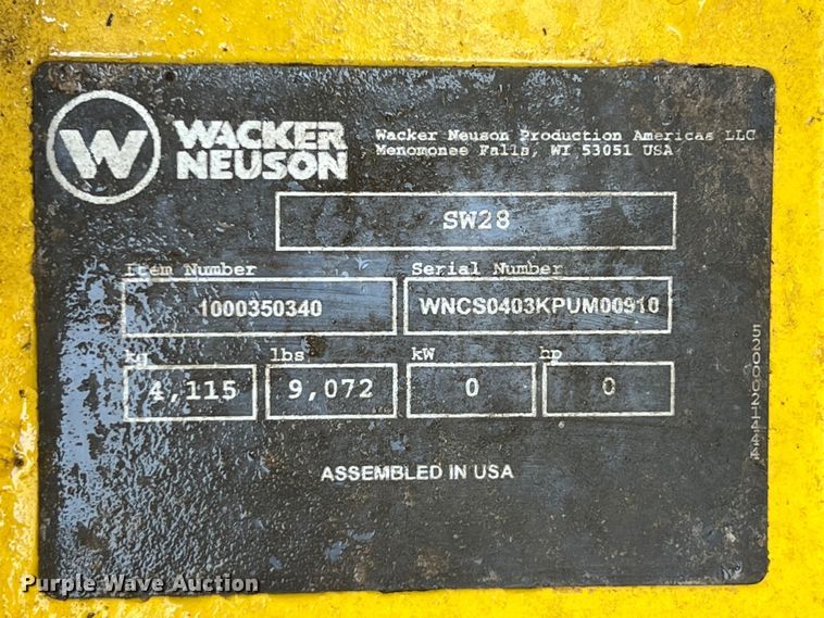 image for item KF9779 Wacker Neuson SW28  skid steer loader