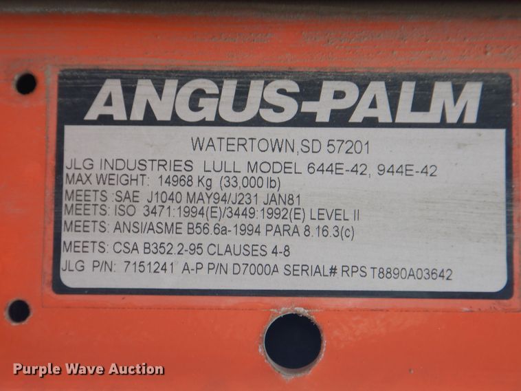 image for item KW9683 2008 Lull 944E-42  telehandler