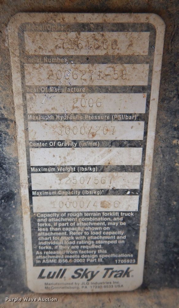 image for item KW9683 2008 Lull 944E-42  telehandler