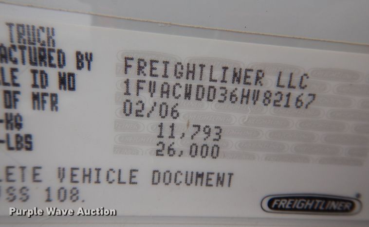 image for item KW9701 2006 Freightliner Business Class M2  water truck