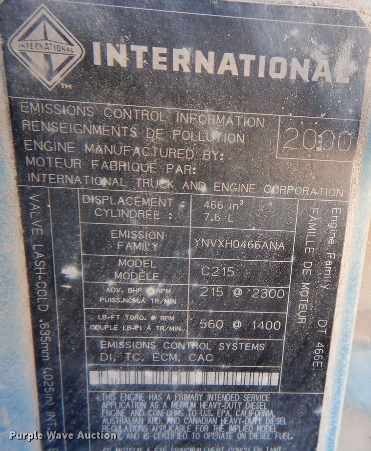 image for item KW9764 2001 International 4700  bucket truck