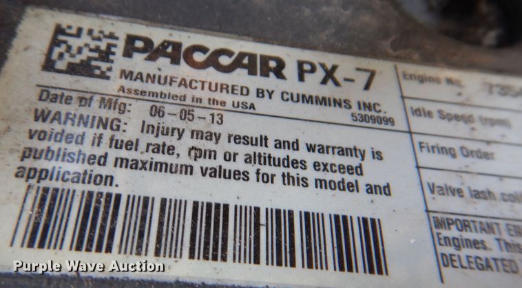 image for item KW9765 2014 Kenworth T370  truck cab and chassis