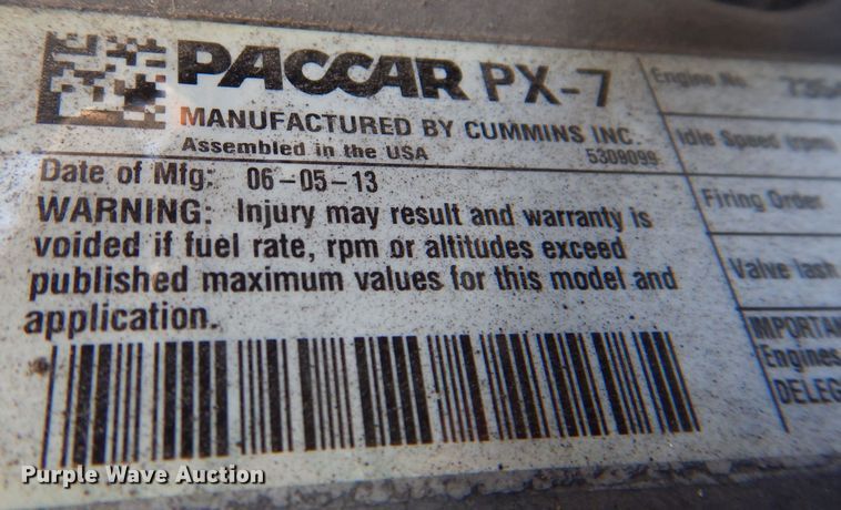 image for item KW9766 2014 Kenworth T370  truck cab and chassis