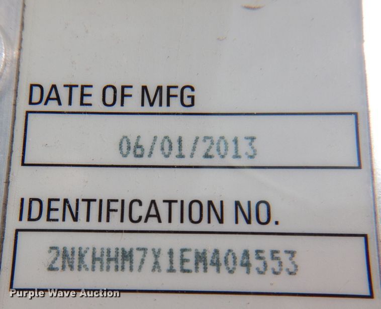 image for item KW9767 2014 Kenworth T370  truck cab and chassis