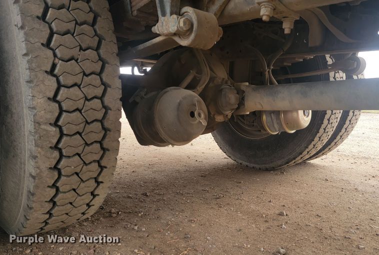 image for item LL9691 2006 International 4300  flatbed truck with crash attenuator