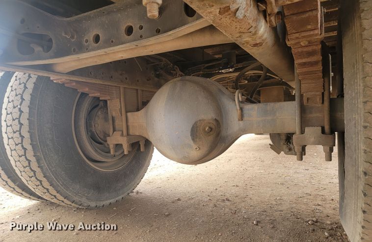 image for item LL9691 2006 International 4300  flatbed truck with crash attenuator