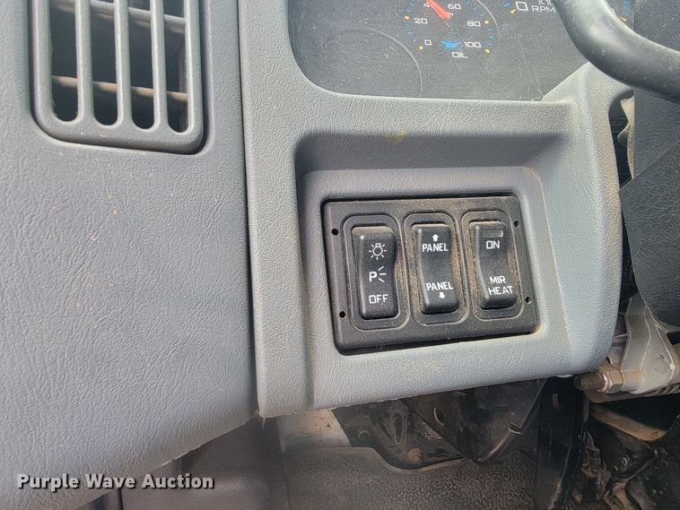 image for item LL9691 2006 International 4300  flatbed truck with crash attenuator