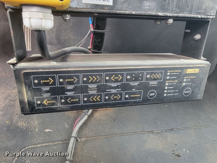 image for item LL9691 2006 International 4300  flatbed truck with crash attenuator