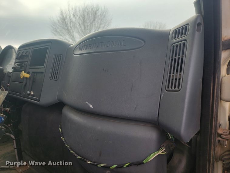 image for item LL9691 2006 International 4300  flatbed truck with crash attenuator