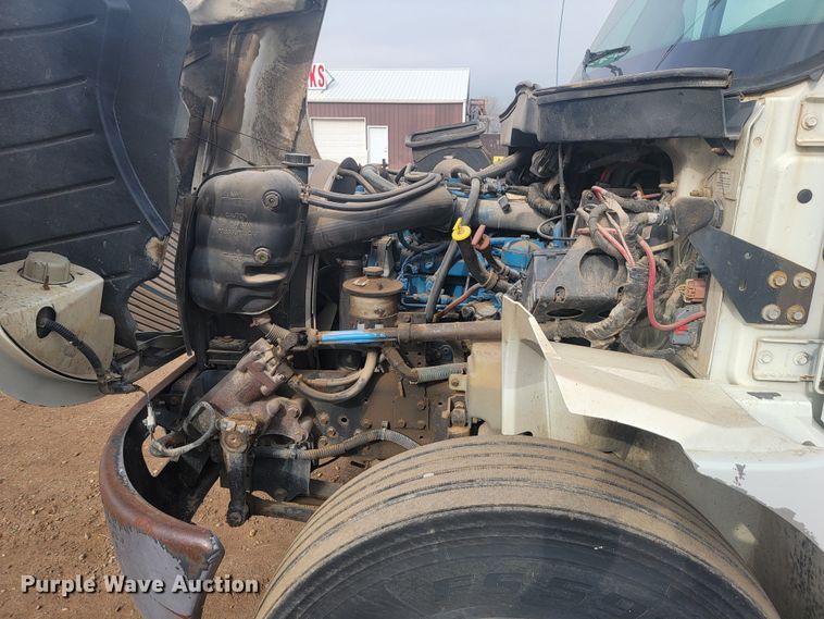 image for item LL9691 2006 International 4300  flatbed truck with crash attenuator