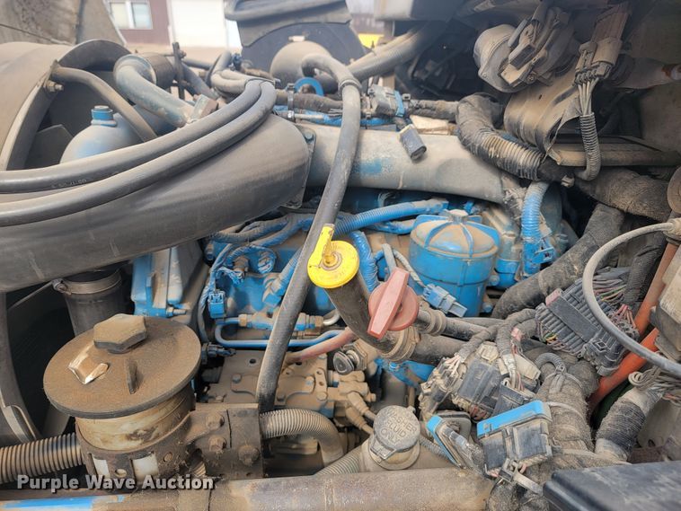 image for item LL9691 2006 International 4300  flatbed truck with crash attenuator