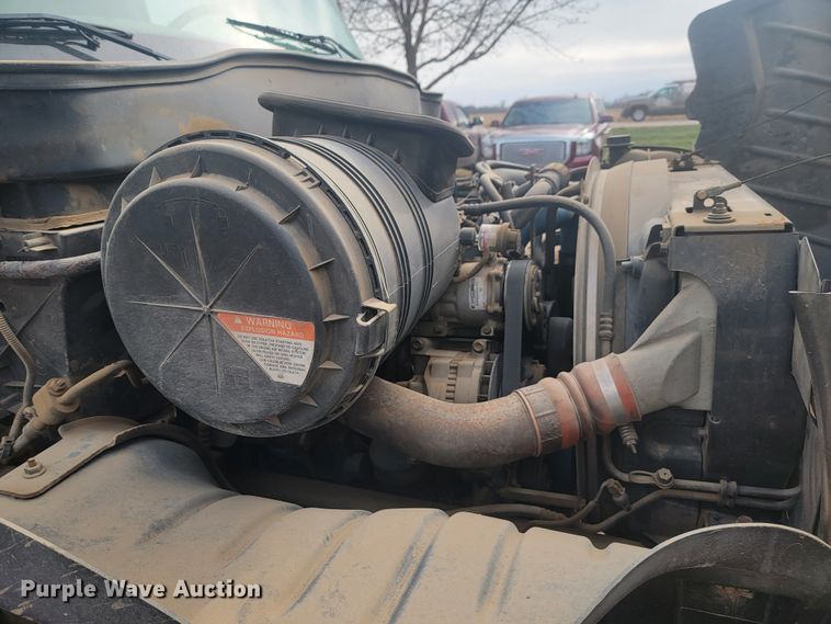 image for item LL9691 2006 International 4300  flatbed truck with crash attenuator