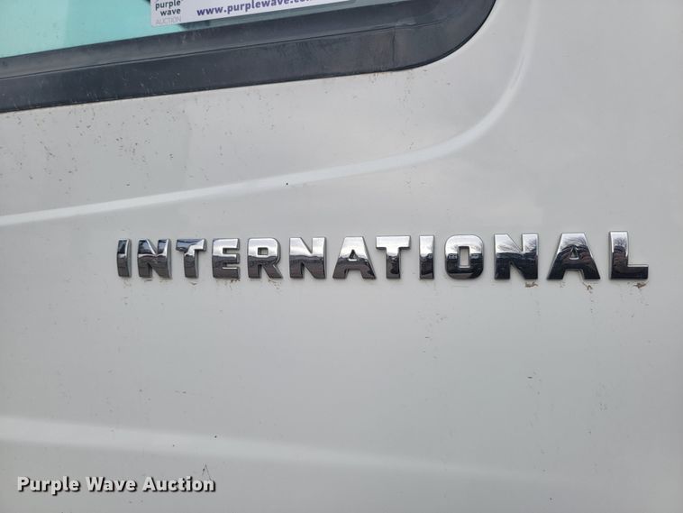 image for item LL9691 2006 International 4300  flatbed truck with crash attenuator