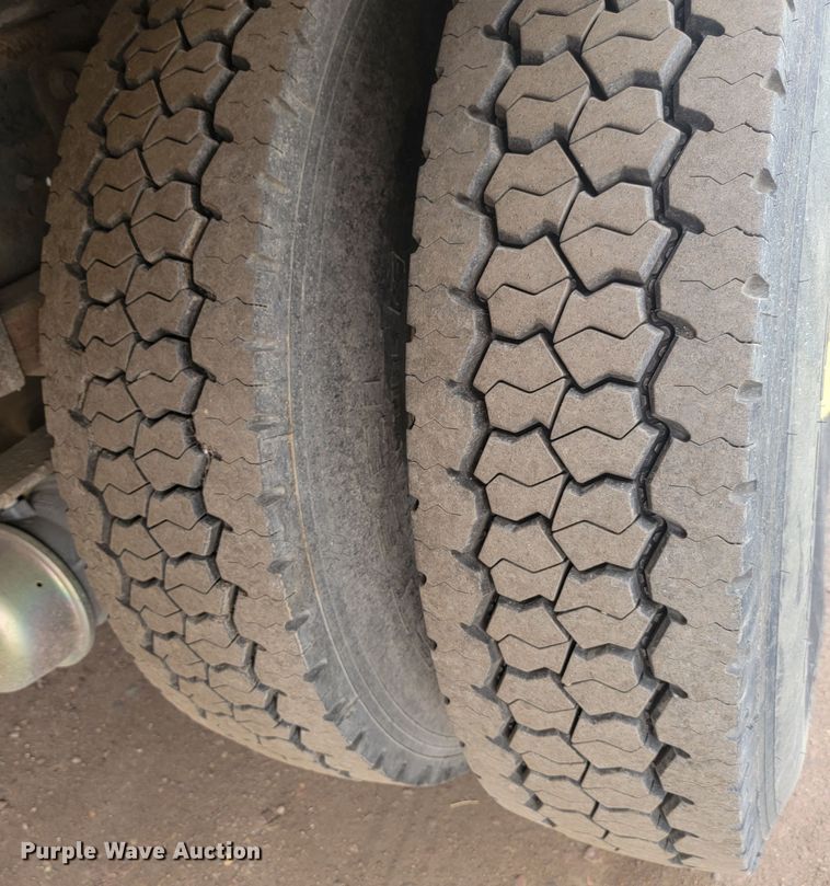 image for item LL9691 2006 International 4300  flatbed truck with crash attenuator