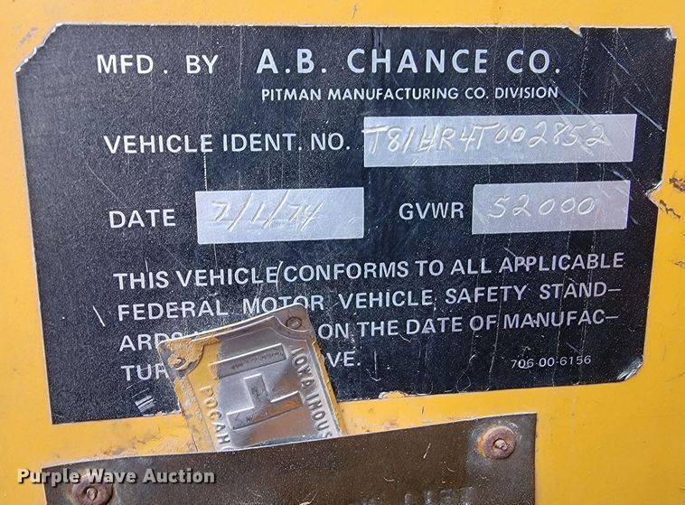 image for item LL9730 1974 Dodge T80  crane truck