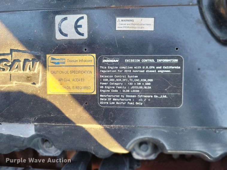 image for item LN9725 2019 Doosan DX225LC-5  excavator