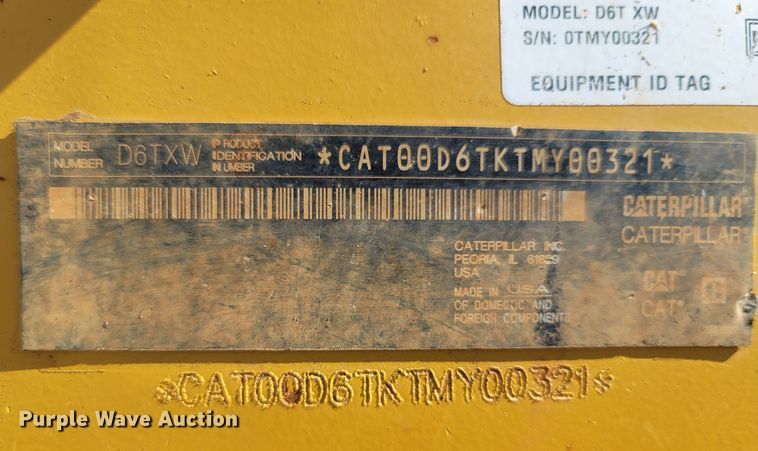 image for item LN9757 2015 Caterpillar D6T XW  dozer
