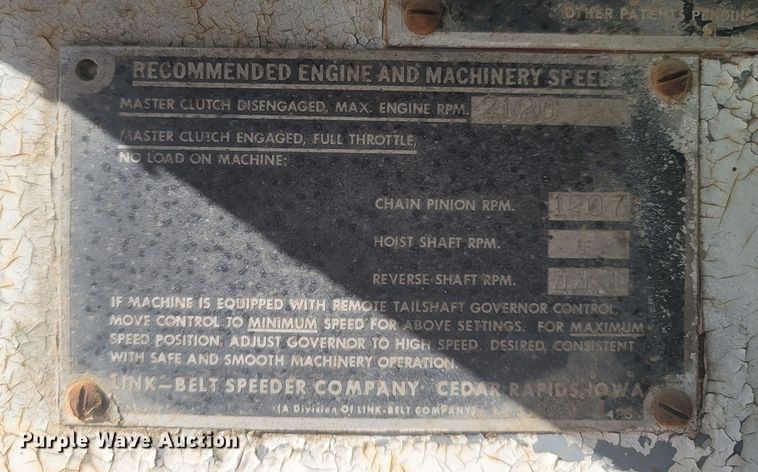 image for item LN9785 1969 Link Belt LS108B  crane