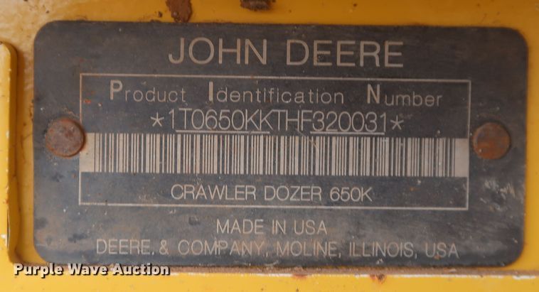 image for item LP9037 2018 John Deere 650K LGP  dozer