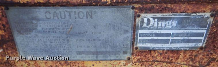 image for item LS9897 Dings Magnetic Group OH33CR  conveyor