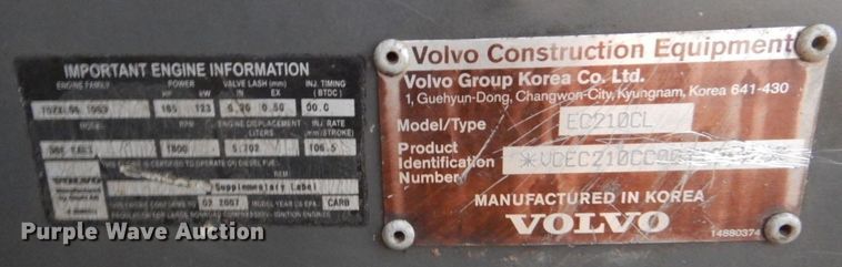 image for item LS9944 Volvo EC210C L  excavator