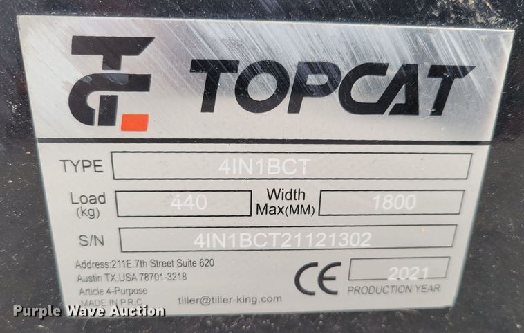 image for item LY9801 2021 Top Cat 41N1BCT  74"W four-in-one skid steer bucket