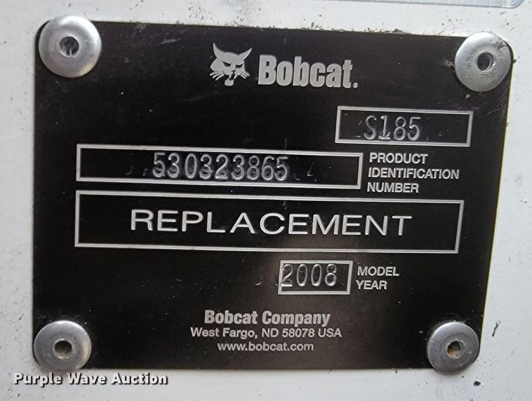 image for item ME9567 2008 Bobcat S185  skid steer loader