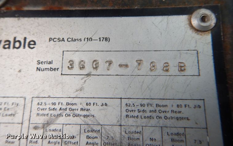 image for item MJ9843 1979 Link Belt HTC-50  crane