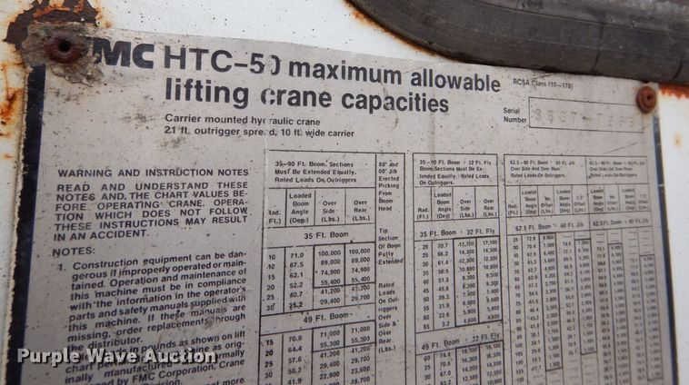 image for item MJ9843 1979 Link Belt HTC-50  crane