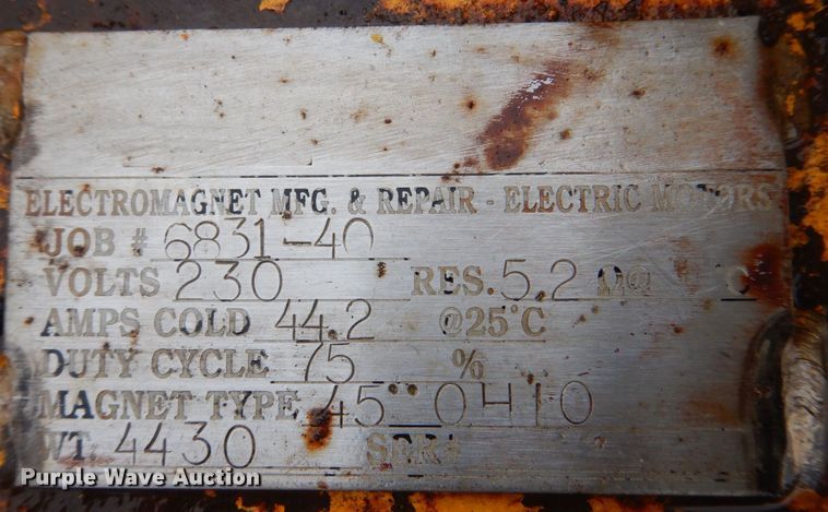 image for item MJ9848 Electromagnet Mfg  magnet