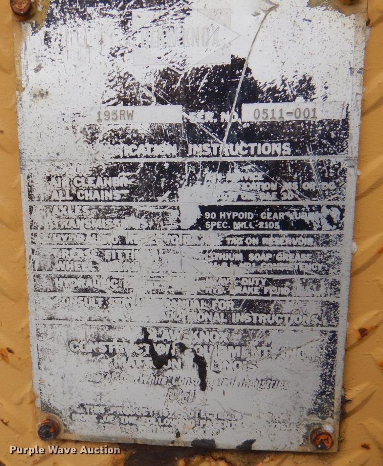 image for item MJ9854 Blaw-Knox RW195C  road widener