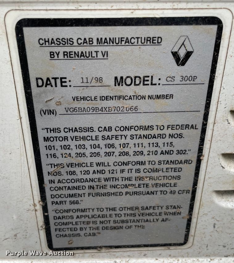 image for item MR9508 1999 Mack  dump flatbed truck