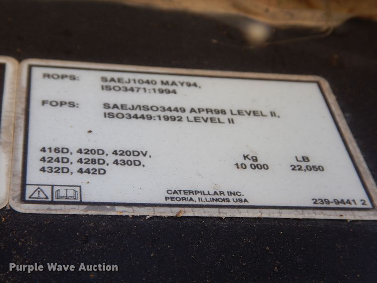 image for item DK0993 2006 Caterpillar 420D  backhoe