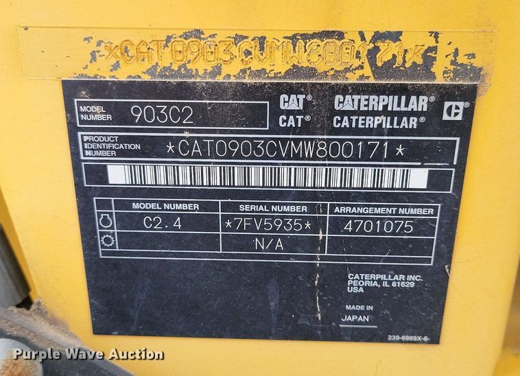image for item DK0997 2016 Caterpillar 903C2  wheel loader
