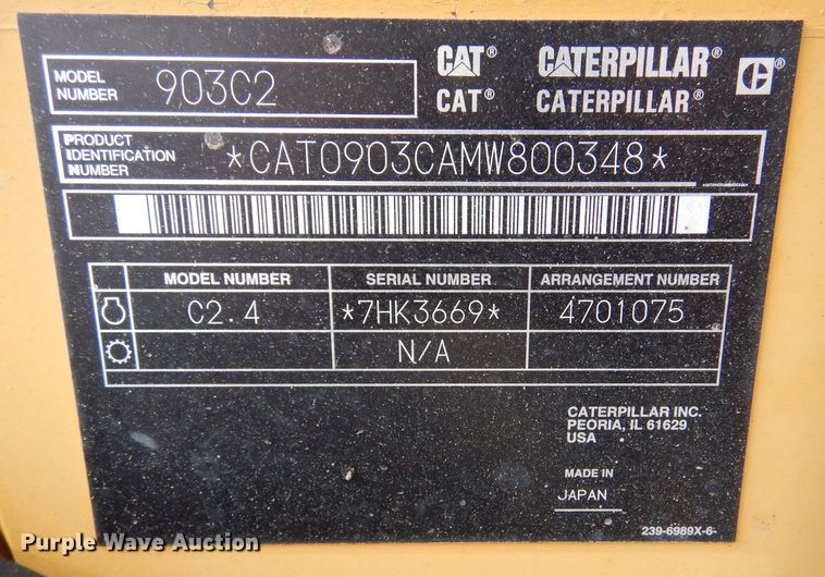 image for item DK0998 2017 Caterpillar 903C2  wheel loader