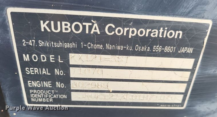 image for item DK1007 2008 Kubota KX121-3ST  mini excavator