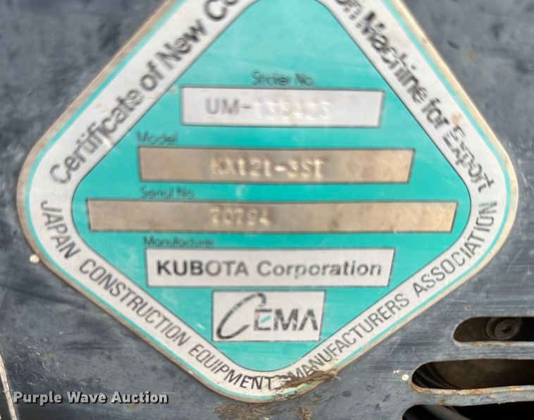 image for item DK1010 2008 Kubota KX121-3  mini excavator