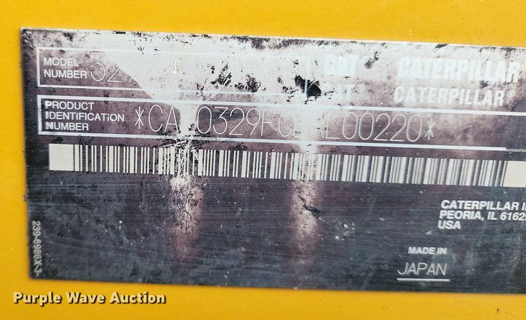 image for item DK1011 2015 Caterpillar 329F L  excavator