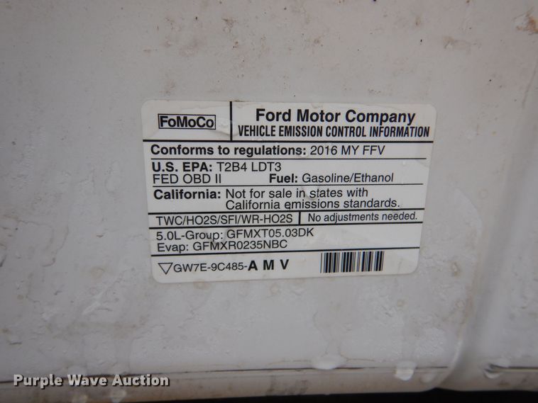 image for item DK1078 2016 Ford F150 XLT  SuperCrew pickup truck