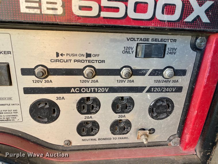 image for item DL2251 Honda EB6500X  generator