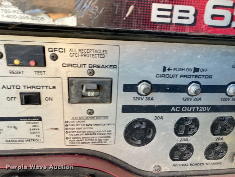 image for item DL2251 Honda EB6500X  generator